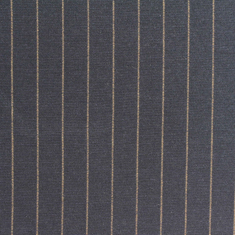 Dark Blue Stripe Ponte Knit, Viscose-Nylon