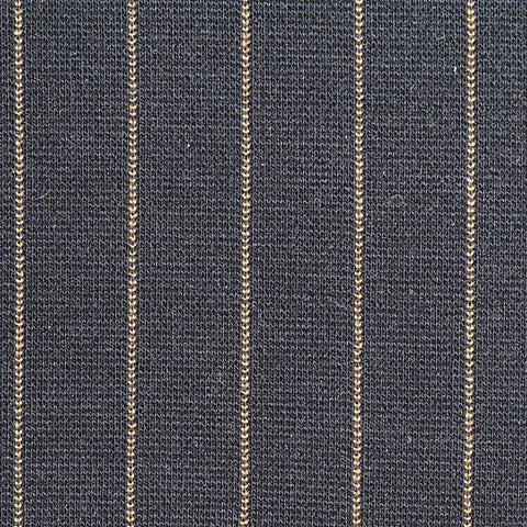 Dark Blue Stripe Ponte Knit, Viscose-Nylon