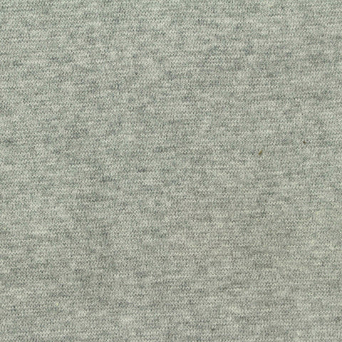 Light Grey Heathered-Marl Rib Knit, Cotton, 240 gsm
