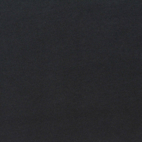 Cotton Stretch Rib Knit Fabric, 335 gsm, 195 cm — Black