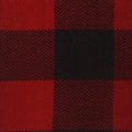Plaid Brushed Polyester Stretch Chunky Knit Fabric, 170 gsm, 160 cm — Red