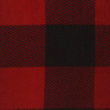 Plaid Brushed Polyester Stretch Chunky Knit Fabric, 170 gsm, 160 cm — Red