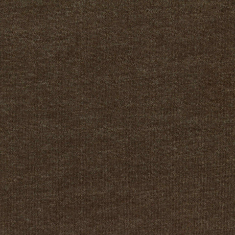 Brown Marl Jersey Knit, Cotton-Poly, 130 gsm