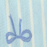 Blue Vertical-Stripe Rib Knit, Polyester — texture