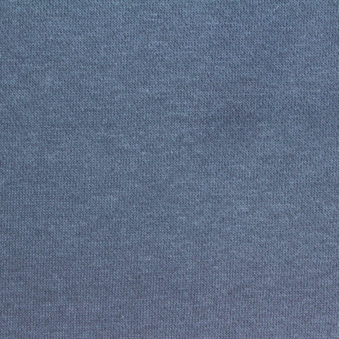 Blue-Grey Marl French Terry, Cotton-Poly, 380 gsm