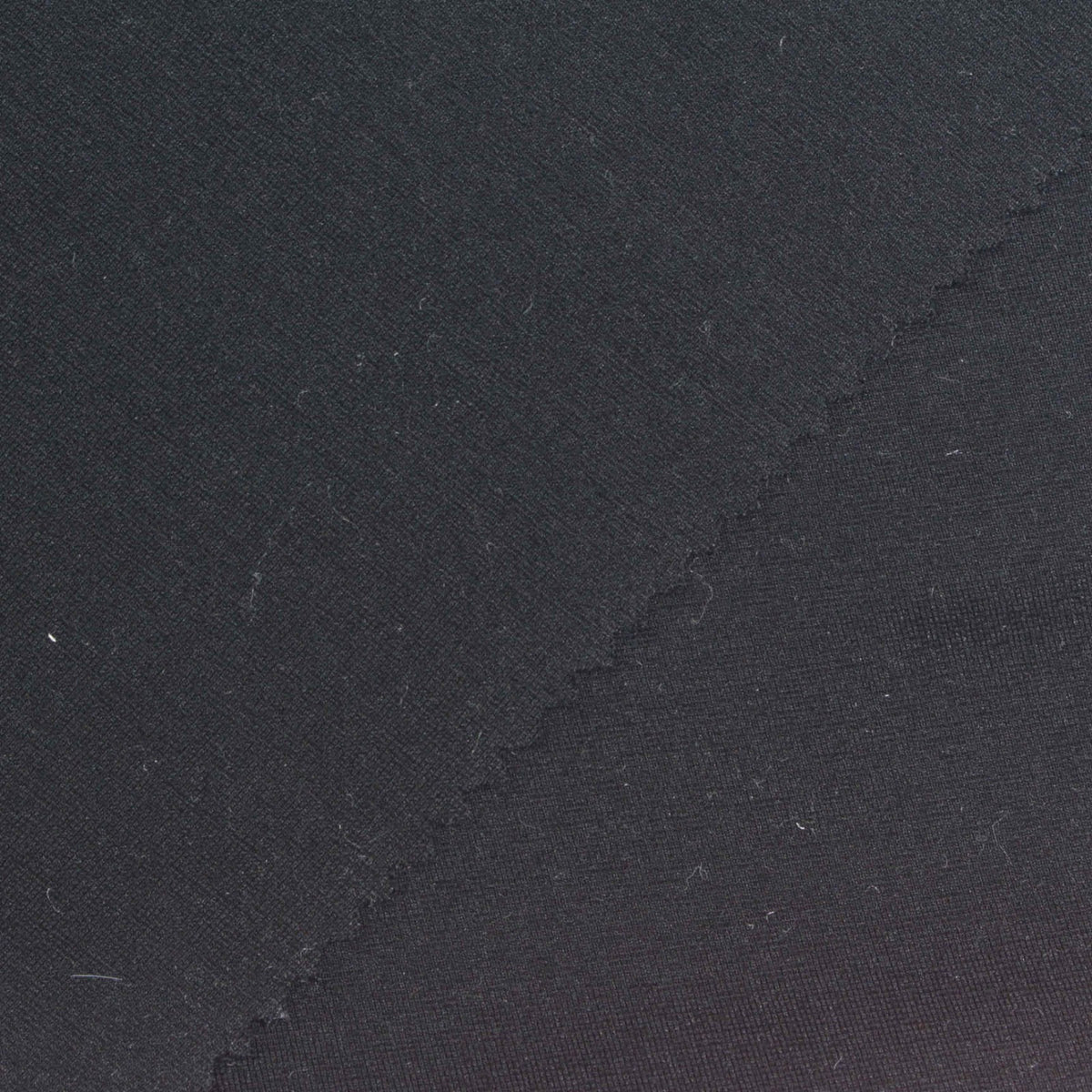 Viscose Nylon Stretch Ponte Knit Fabric, 320 gsm, 155 cm — Black, ref EF-278192
