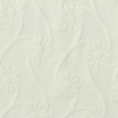 Cream Tone-on-Tone Floral Pointelle Knit, Polyester, 299 gsm