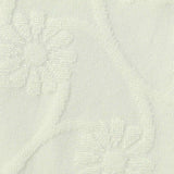 Cream Tone-on-Tone Floral Pointelle Knit, Polyester — texture