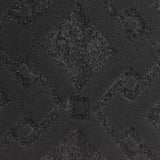 Black Geometric-Diamond Pointelle Knit, Poly-Metallic