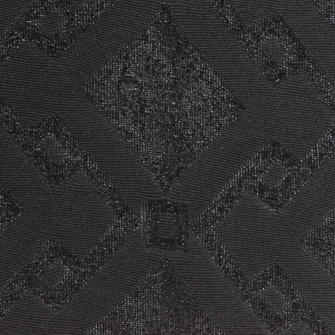 Black Geometric-Diamond Pointelle Knit, Poly-Metallic