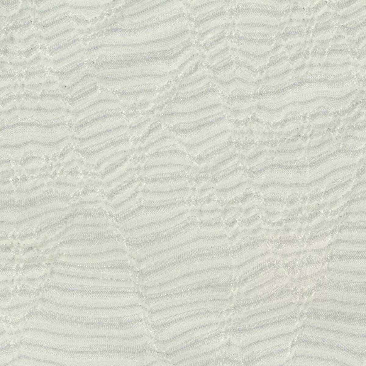Jacquard Polyester Metallic Stretch Jersey Knit Fabric, 114 gsm, 160 cm — White