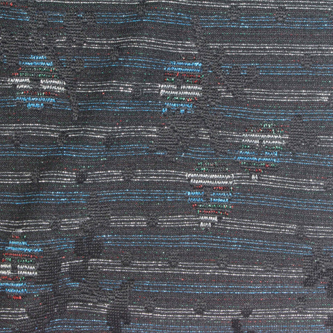 Multicolor Horizontal-Line Pointelle Knit, Polyester