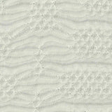 White Wavy-Line Jersey Knit, Polyester — texture