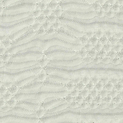 White Wavy-Line Jersey Knit, Polyester