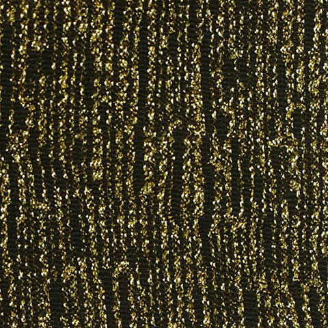 Gold Glitter-Line Interlock Knit, Poly-Metallic
