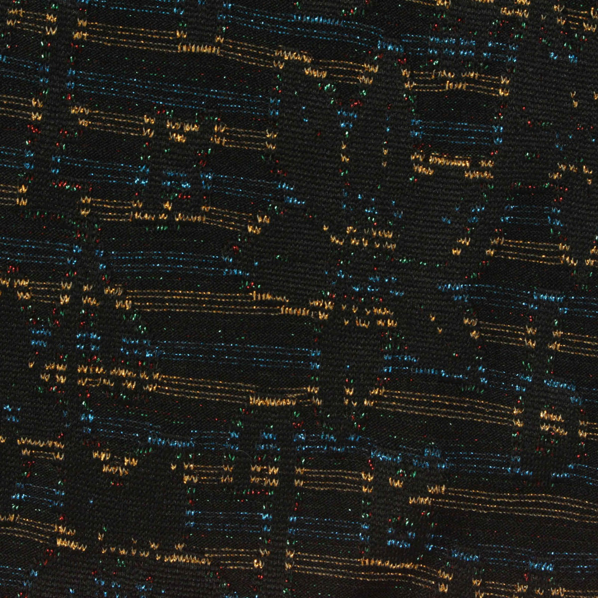 Gold Abstract Pointelle Knit, Polyester, 220 gsm