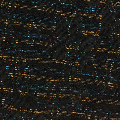 Gold Abstract Pointelle Knit, Polyester, 220 gsm