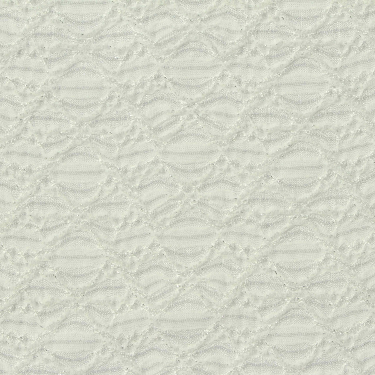 Cream Wavy-Diamond Jersey Knit, Polyester