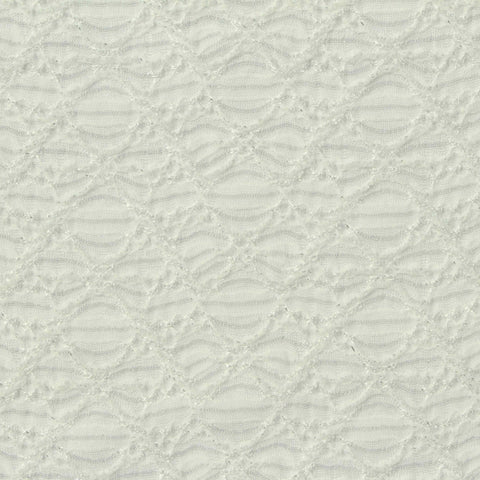 Cream Wavy-Diamond Jersey Knit, Polyester