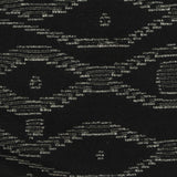 Black Geometric Pointelle Knit, Polyester