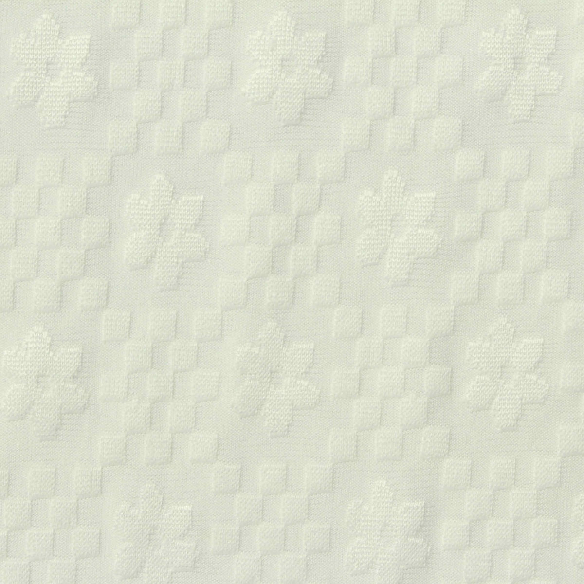 Cream Tone-on-Tone Floral Pointelle Knit, Polyester, 253 gsm