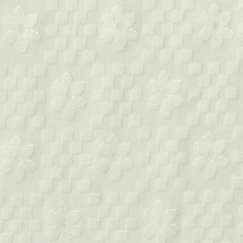 Cream Tone-on-Tone Floral Pointelle Knit, Polyester, 253 gsm