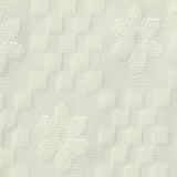 Cream Tone-on-Tone Floral Pointelle Knit, Polyester — texture