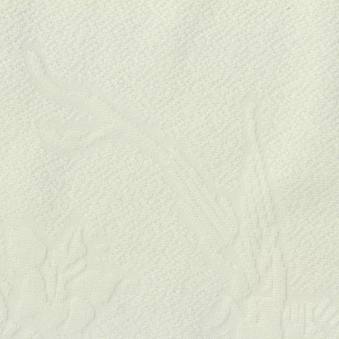 Cream Tone-on-Tone Floral Pointelle Knit, Polyester, 271 gsm