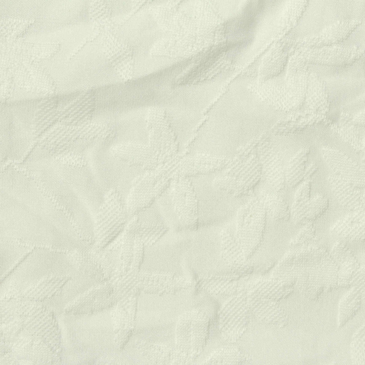Cream Tone-on-Tone Floral Pointelle Knit, Polyester, 261 gsm