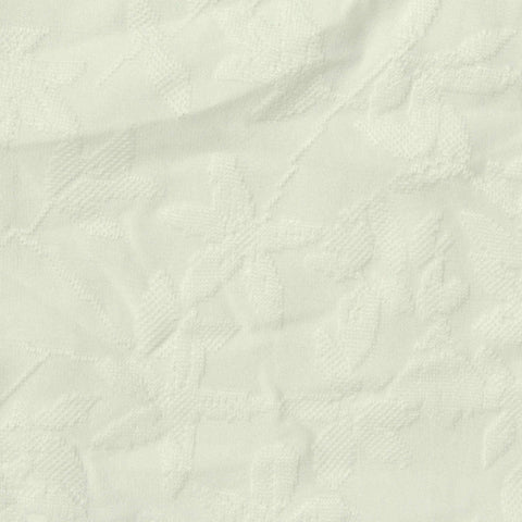 Cream Tone-on-Tone Floral Pointelle Knit, Polyester, 261 gsm