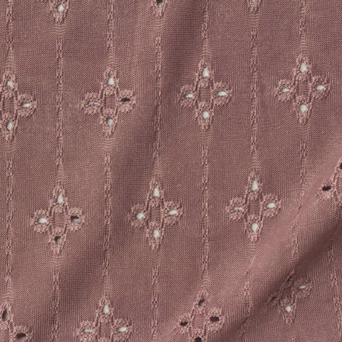 Mauve Geometric-Eyelet Jacquard, Polyester