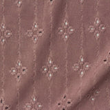 Mauve Geometric-Eyelet Jacquard, Polyester