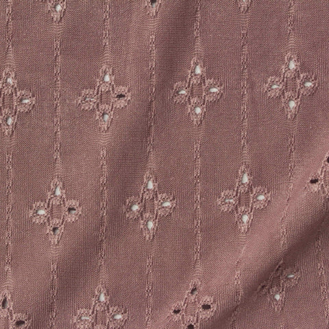 Mauve Geometric-Eyelet Jacquard, Polyester