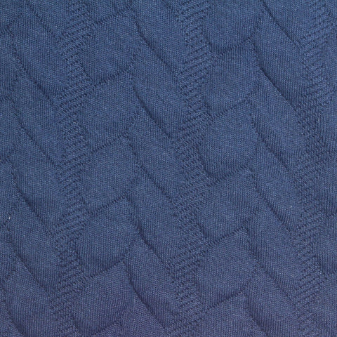 Blue Chevron Scuba Knit, Polyester