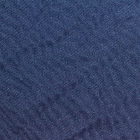 Polyester Cotton Jersey Knit Fabric, 130 gsm, 150 cm — Navy