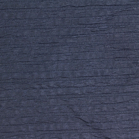 Striped Brushed Polyester Stretch Crepe Fabric, 310 gsm, 148 cm — Navy