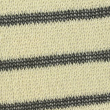 Dark Grey Horizontal-Stripe Chunky Knit, Cotton-Poly