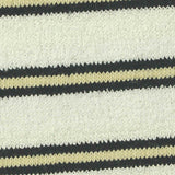Cream Horizontal-Stripe Chunky Knit, Polyester — texture