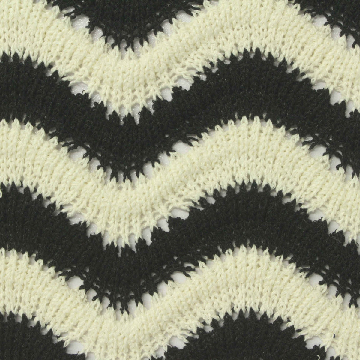 Black Chevron Chunky Knit, Polyester, 489 gsm