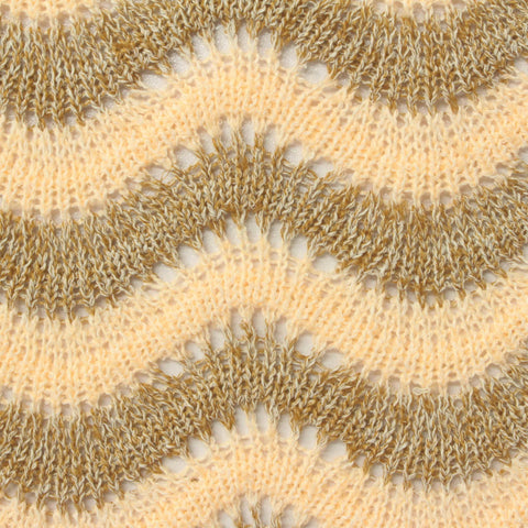 Peach Chevron Chunky Knit, Polyester