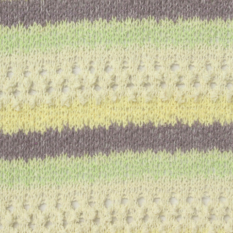 Grey Horizontal-Stripe Chunky Knit, Polyester, 289 gsm