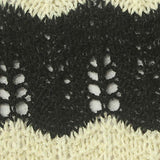 Black Zigzag Chunky Knit, Polyester — texture