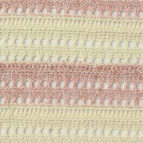 Cream Openwork Chunky Knit, Polyester, 259 gsm
