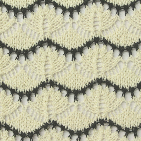 Cream Wave Chunky Knit, Poly-Cotton