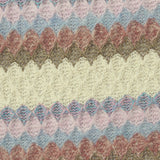 Cream Horizontal-Band Chunky Knit, Polyester