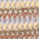 Yellow Openwork-Diamond Chunky Knit, Polyester — texture