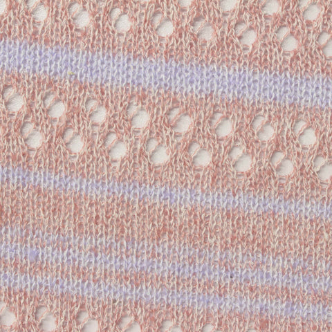Marled Peach Eyelet Chunky Knit, Polyester