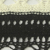 Black Bands Chunky Knit, Polyester — texture