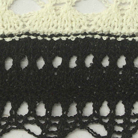 Black Bands Chunky Knit, Polyester, 298 gsm
