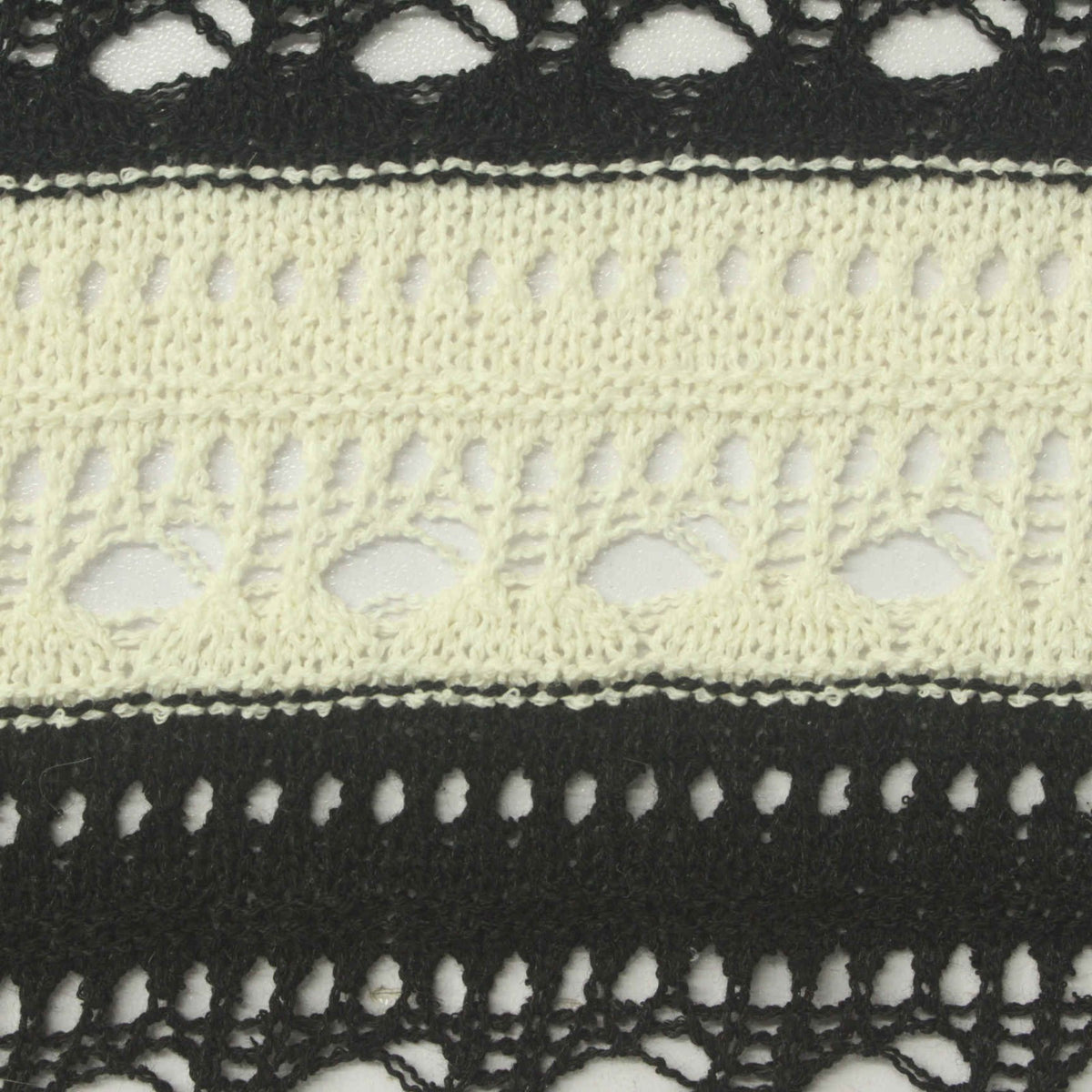 Black Bands Chunky Knit, Polyester, 298 gsm